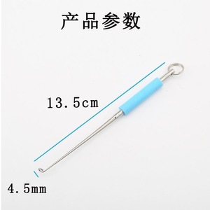 Herramienta de pesca para quitar anzuelos de acero inoxidable con mango azul para desenganchar carpas crucianas y desenganchar peces de garganta profunda - Product Image 4