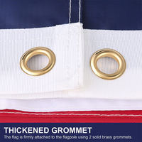 Étoiles américaines brodées 3x5ft Texas pour drapeau d'état avec œillets en laiton 210D imperméable brodé Texas pour drapeau