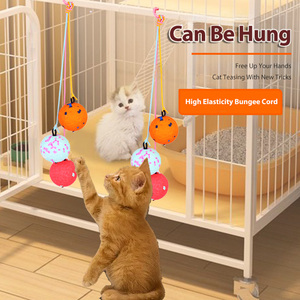 E-Pro carino ad alta elasticità ETPU gatto auto-intrattenimento per animali domestici palla da salto appendibile curiosità <span class=keywords><strong>Teaser</strong></span> Stick durevole giocattolo da masticare per - Product Image 3