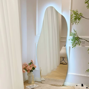 Miroir moderne et élégant à écran tactile intelligent à LED Miroir d'habillage irrégulier sans cadre à grand mur - Product Image 3