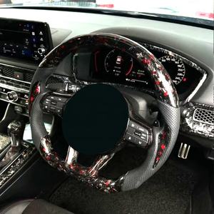 Volante de Carreras con Bandeja para Volante de Fibra de Carbono Forjada, Control Universal para Honda <span class=keywords><strong>CRV</strong></span> - Product Image 5