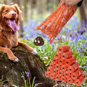 Entrega Rápida: Bolsas para Excremento de Perro, Color Naranja Rojizo, Estilo Navideño, Biodegradables, Resistentes a Fugas y Desgarros - Product Image 2