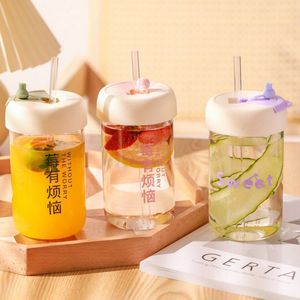<b>Plastic</b> <b>Drinkware</b> Set 2023 Minimalist Design Double Straw For Tea And Beverages Female Office Use - Product Image 3