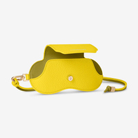 Étui à lunettes en cuir véritable fait main Mount Yanzhi, étui rectangulaire pour lunettes de soleil, logo personnalisé, cordon souple