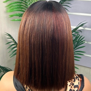 Perruque Bob de Haute Qualité SDD Super Double Drawn 4*4 en Cheveux Humains, Densité 200% - Product Image 2