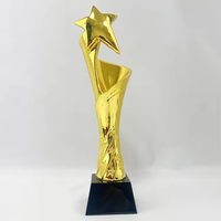 Trophée de la compétition scolaire personnalisé Trophée de cristal étoile en résine or personnalisé