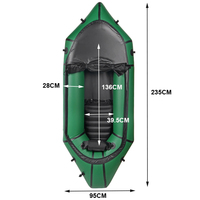 NEOKUDO Respectueux de l'environnement Sans colle TPU Gonflable Kayak Bateau Rafting Aventure Whitewater Packraft Avec Spraydeck