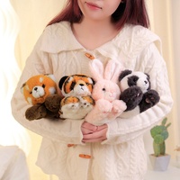 Animaux en peluche petit raton laveur Panda peluche lapin rose battant Bracelet Panda battant anneau cadeau pour enfants jouet pour enfants