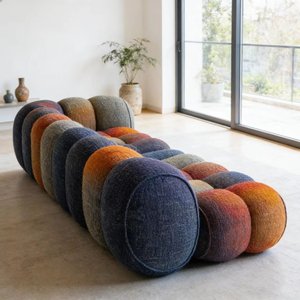 Customizable Luxury Circular Modular Handcrafted Multicolor Fabric for Modern Living Spaces - Product Image 4