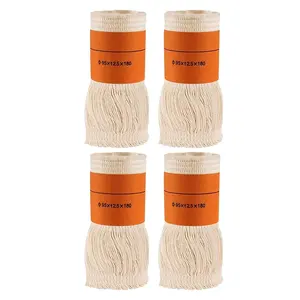 1Set Mèche Orange & Blanc Crémeux 9.5X18Cm pour Poêle à Pétrole pour Usage Intérieur, Mèches pour Chauffage à Pétrole, - Product Image 1