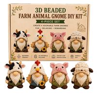 Nuevo Kit de Manualidades de Animales Monstruosos 3D con Cuentas Pequeñas, Hecho a Mano, DIY, de Plástico, China