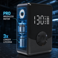 Pompe à vélo électrique professionnelle sans balais 1800 mAh portable 80 PSI avec arrêt automatique intelligent pour vélo de route et VTT