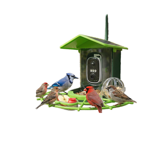 Caméra de surveillance pour mangeoire à <span class=keywords><strong>oiseaux</strong></span> avec poteau de 75 pouces, carte SD 32 Go, reconnaissance des espèces d'<span class=keywords><strong>oiseaux</strong></span> par IA, alimentation solaire, vidéo HD 2K, matériau ABS durable - Product Image 1