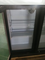105L porte unique refroidisseur de bouteille affichage commercial vitrine boisson réfrigérateur barre arrière refroidisseur petit refroidisseur