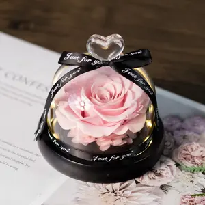 Hoặc Tiêu Chuẩn Giá Thấp Bảo Quản Hoa Hồng Trong Dome Mini Bất Hoa Rõ Ràng Glass Rose Dome Bảo Quản Tăng Trong Glass Dome Cho Bạn Gái