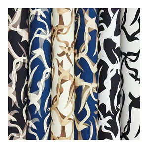 Venta al por mayor 100D poliéster Spandex tejido <span class=keywords><strong>Mango</strong></span> tela 75d hilo conteo 4 vías elástico vestido estampado para mujeres niñas prendas - Product Image 3