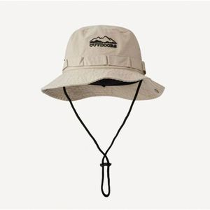 Outdoor Retro Fisherman Hat Summer Hiking Fishing <b>Sunscreen</b> Drawstring Leisure Versatile Sun Hat - Product Image 1