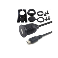 Échantillon gratuit de câble USB 2.0 A femelle à micro mâle à montage encastré avec blindage tressé pour appareil photo, imprimante, ordinateur, appareils iOS