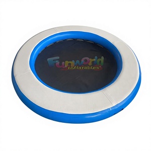 Hamaca acuática inflable redonda de alta resistencia con malla y bomba. - Product Image 1