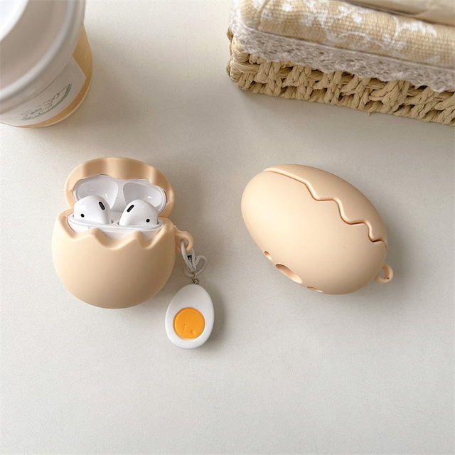 Street Fashion Cartoon Egg Design Silicone Earphone Case for AirPods Pro Shockproof Earbud Cover for AirPods 4 Pro 3