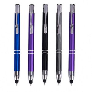 Customized Multi Color Eight Options 0.7mm Fine Tip Metal Ballpoint <b>Pens</b> Promotional Black Ink Portable Office Instruments - Product Image 2