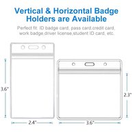 Porte-cartes en PVC souple transparent étanche avec logo personnalisé Porte-badge nominatif