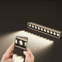 Spot LED linéaire bleu laser pour grille, 3/5/10/15 têtes, plafonnier LED encastré pour bureau/entrepôt, IP20, dimmable