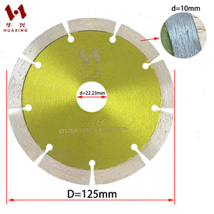 Lame de découpe diamantée 125 mm (<span class=keywords><strong>5</strong></span> pouces) pour béton, granit et pierre - Dents tranchantes pour coupe à <span class=keywords><strong>sec</strong></span> pour découpeuse manuelle - Product Image 1