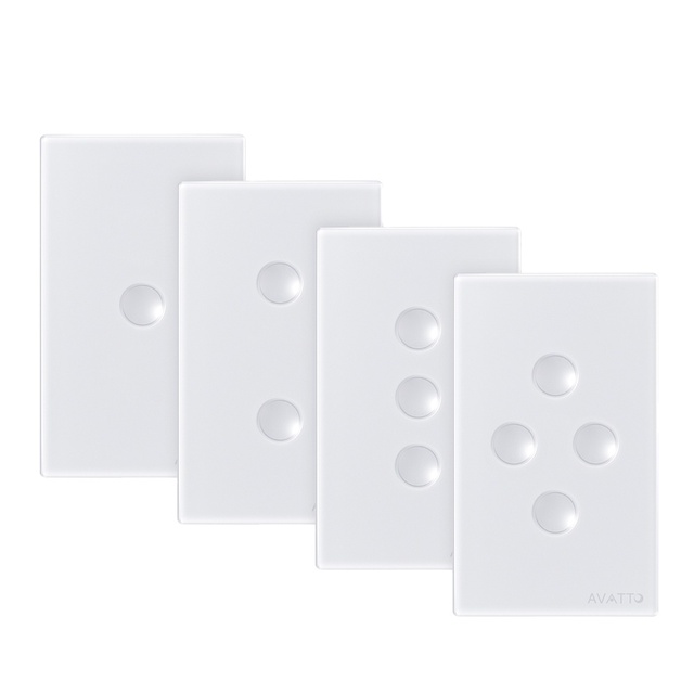 AVATTO Tuya Smart Life Zigbee Smart Light Switch Wall Switch 1/2/3/4 Gang Work with Alexa Google Home