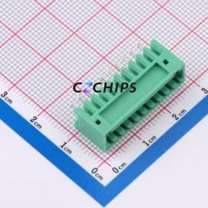 MX2EDGV-2.5-10P-GN01-Cu-A Plug-in Terminal Block Through hole,P=2.5mm Connector Board-to-Board / Socket Closed 1x10P 2.5mm Green - Product Image 1