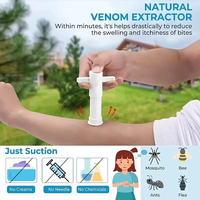 Extracteur de venin sous vide Trousse de premiers secours en plein air Pompe de détoxification pour piqûres de moustiques Outil de survie Détoxification liquide pour piqûres d'abeilles