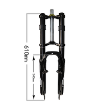 Fourche de vélo Zoom 620DH 60 mm à frein linéaire pour cadre de VTT 26'', 24'', 20'' avec suspension à ressort