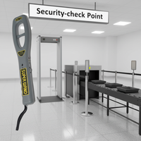 Detector de Metales Portátil PeaceGuarder Modelo ESD-10 con Clasificación IP55, Interfaz Ethernet y Sensibilidad de 6 cm
