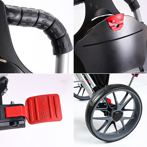 Elektrische golftrolley van aluminiumlegering met vier wielen, opvouwbaar ontwerp, loodzuurbatterij, max. snelheid 10 km/u, bereik 30-50 km - Product Image 3