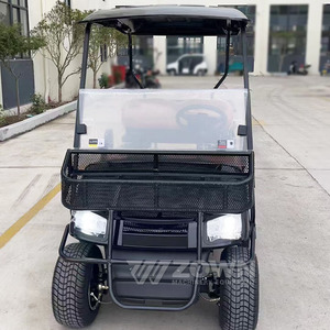 Black Electric Golf Cart With Rear Cargo <b>Box</b> <b>For</b> Farm Park Material Handling Transport - Product Image 2
