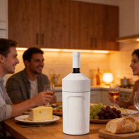 Seau à vin isotherme, Emode, en acier inoxydable à double paroi, pour refroidir les bouteilles de vin blanc, champagne et bière