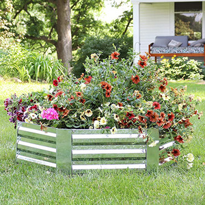 Hot 8/17/32'' Tall Pentagon Raised Garden Bed Elevated <b>Large</b> Metal <b>Planter</b> Box for DIY Enthusiasts Plants Balconies - Product Image 3