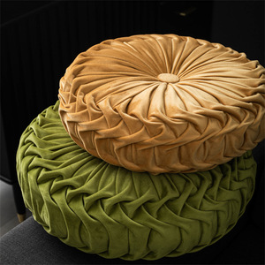 Coussin de sol en velours orange 100% polyester pour la décoration de la maison, chaise, canapé, lit, voiture - <span class=keywords><strong>Prix</strong></span> d'usine, plissé, antistatique, anti-acariens - Product Image 1