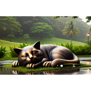 Statue de chat égyptien Statue de chat artisanale en <span class=keywords><strong>bronze</strong></span> Statue d'animaux de compagnie en laiton grandeur nature - Product Image 4
