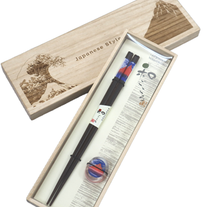 Soporte y soporte para palillos estilo ukiyo-e japonés - Product Image 1