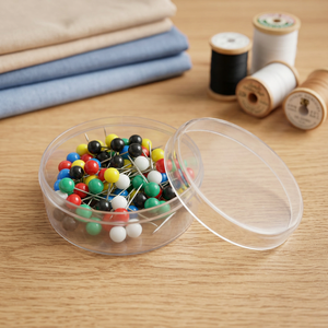 AA0038 Color Plastic head <b>pins</b> | Head <b>Pins</b> Peach Heart | For Dressmaker, Craft, <b>Sewing</b> Project and DIY Decoration - Product Image 2