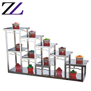 Cibo mobili rotonda rettangolo buffet ristorante attrezzature <span class=keywords><strong>pasticceria</strong></span> visualizza dessert di alta tè livello di lusso del basamento della torta nuziale - Product Image 3