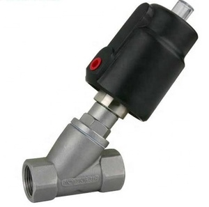 Stainless Steel 304 Double Action Pneumatic NPT Threaded Angle Seat Valve for Air Water Steam <strong>Control</strong> - Product Image 3