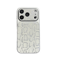 Coque de téléphone antichoc en TPU et acrylique avec fenêtre large à motif animalier pour iPhone 17 Pro, 16 Pro Max, 15 Pro Max