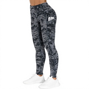 Wholesale High Waist <b>Gym</b> <b>Leggings</b> Workout Fitness Activewear Compression Pants with <b>Pockets</b> for Women OEM ODM - Product Image 2