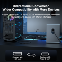 Adaptador ULT-unite 8K 60Hz USB C a DisplayPort 2.0, Adaptador Bidireccional Tipo C a DP, Compatible con Teléfono, Laptop a Monitor