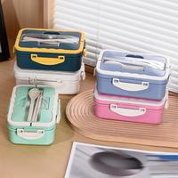 Boîtes Bento en Plastique Alimentaire Écologiques d'Origine, Réchauffables, pour Adultes et Enfants, avec Couverts Offerts