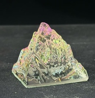 Ornement de montagne en cristal arc-en-ciel électroplaqué, statue en verre en forme de crête pour la décoration de table à la maison et les cadeaux