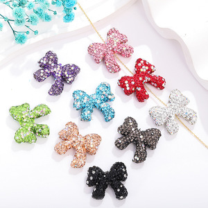 Cuentas de arcilla polimérica coloridas con pedrería para hacer collares, accesorios de joyería DIY - Product Image 4
