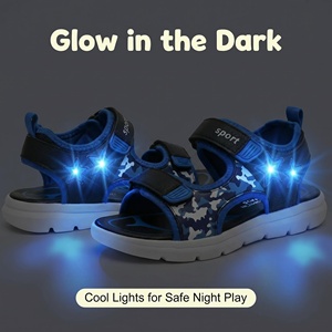 Sandales pour tout-petits garçons, motif étoile, LED clignotantes, chaussures décontractées, tige respirante, semelle légère en EVA, antidérapantes, sandales d'extérieur - Product Image 6